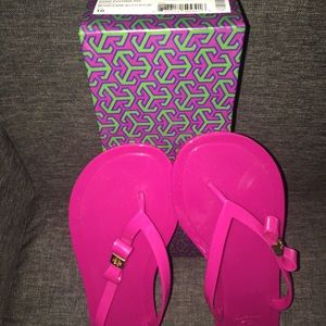 Size 10 Fuschia Tory Burch Sandles